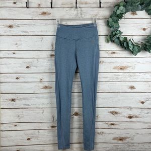 GYMSHARK Heather Blue Leggings with Side Mesh Insets size S